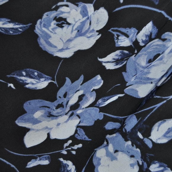 NEW A New Day Blue Floral Print Midi Dress [D2] - Picture 5 of 8